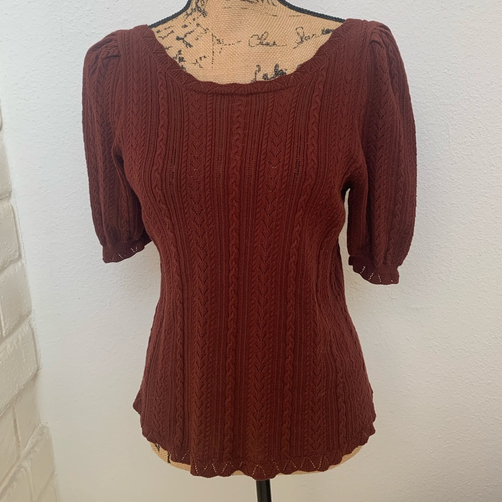 Sezane Maroon Blouse Size M